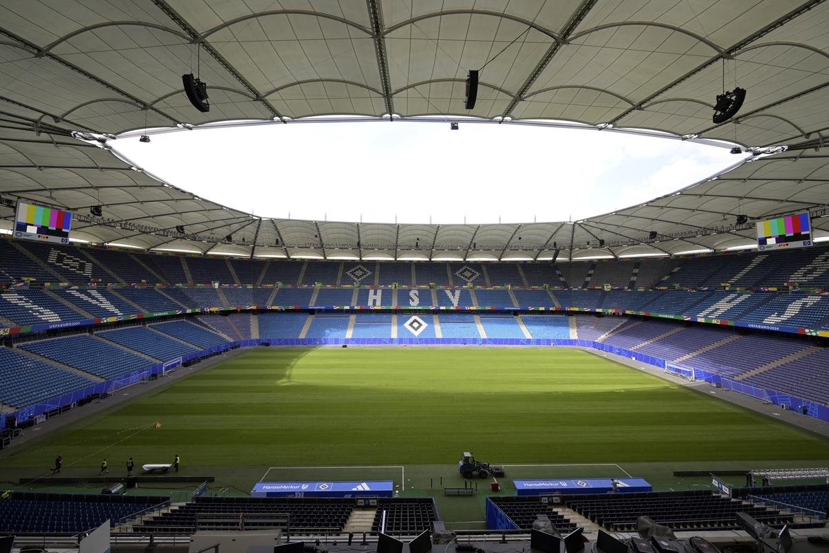 The Hamburg Volksparkstadion.