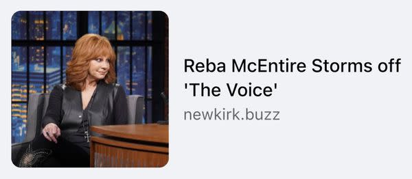 A false rumor claimed Reba McEntire stormed off The Voice after producers kicked her off the show, which led to a scam about Bloom CBD Gummies or Natures Leaf CBD Gummies.