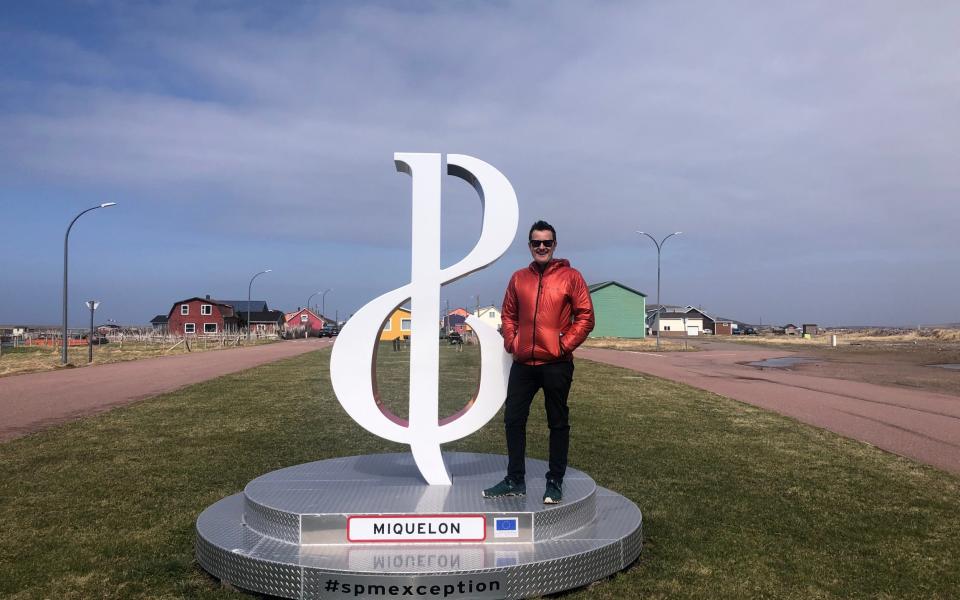 Writer Mike MacEacheran during his trip to St Pierre and Miquelon