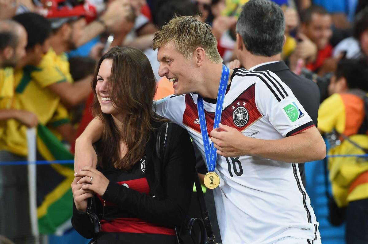 Kroos celebrates winning the FIFA World Cup, beating Argentina 1-0 in extra-time in the 2014 FIFA World Cup Final at Maracana in Rio de Janeiro, Brazil.