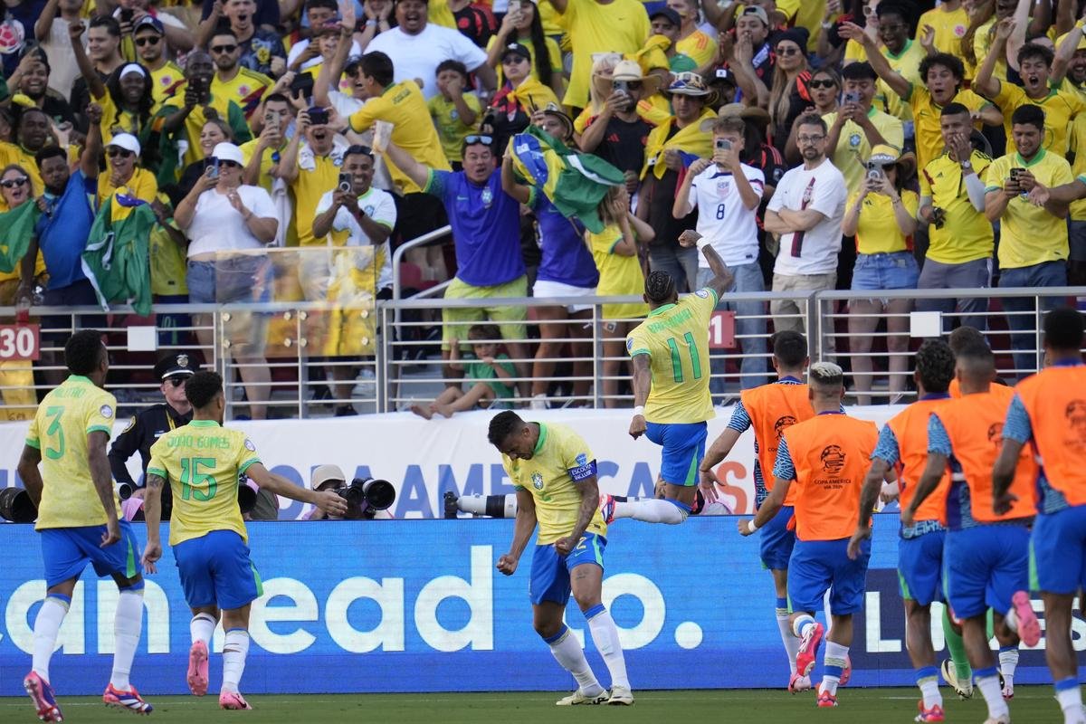 Brazil vs Colombia highlights matchin pictures, Copa America 2024 BRA