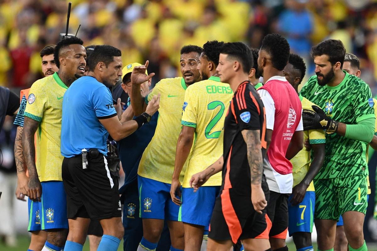 Brazil vs Colombia highlights matchin pictures, Copa America 2024 BRA